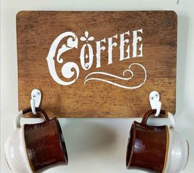 transform old cutting boards into these 12 nifty items, Redo them as coffee mug holders