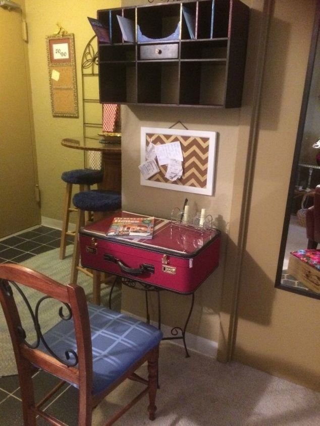 don t throw out your old suitcase before you see these 15 clever ideas, Repurpose it into a chic desk