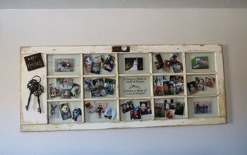 Old Patio Door Turned Wall Photo Collage