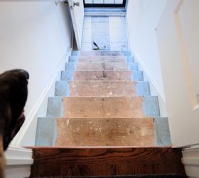 great solution wood look vinyl tile on a stair