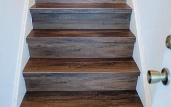 Great Solution:  Wood Look Vinyl Tile on a Stair