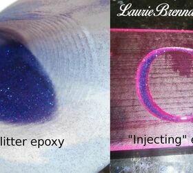 my woman cave sign updated with unicorn spit and epoxy, Glitter Famowood epoxy Glazecoat