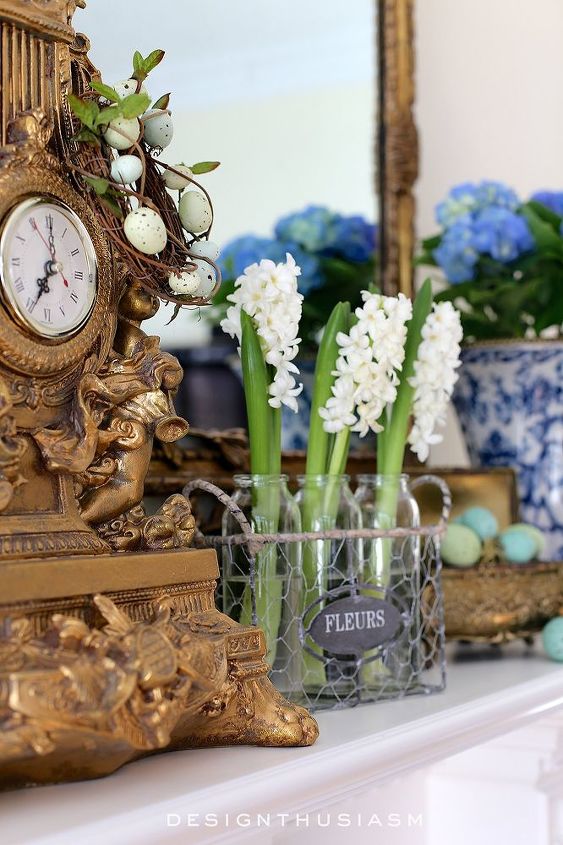 how to decorate a spring mantel for easter