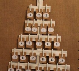 gather your clothespins for these 14 brilliant ideas, Stack some to wood for an advent calendar