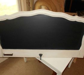 s turn anything into a chalkboard with these 13 creative ideas, Repurpose a headboard into a home center