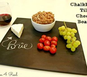s turn anything into a chalkboard with these 13 creative ideas, Turn a normal tile into a classy cheese board