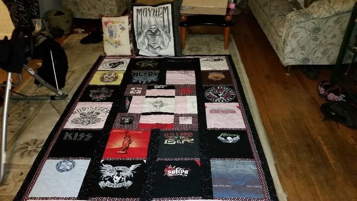 because i have a brother that loves concerts t shirt quilt