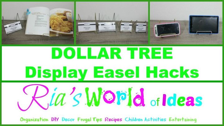 dollar tree display easel hacks