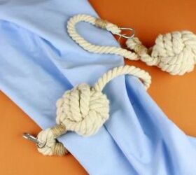 DIY Nautical Curtain Tie Backs Monkey Fist Knot