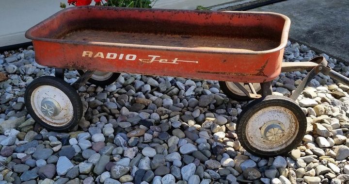 vintage wagon repurposed all over again, My vintage wagon I found at an estate sale