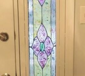 faux stained glass window with unicorn spit, Unicorn SPiT dry but not sealed