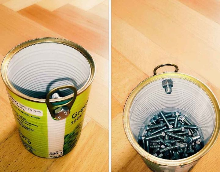 organizer for screws from jars and metal cans