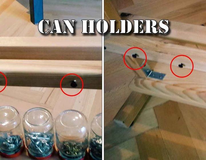 organizer for screws from jars and metal cans