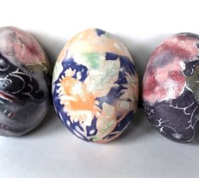 Cómo "teñir" huevos de Pascua con lazos de seda