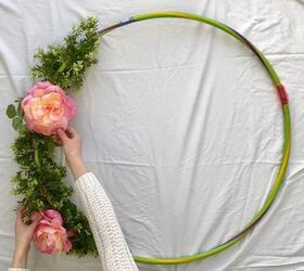 hula hoop spring wreath