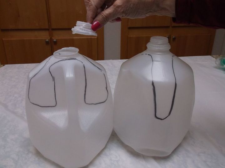 e repurpose milk water bottles