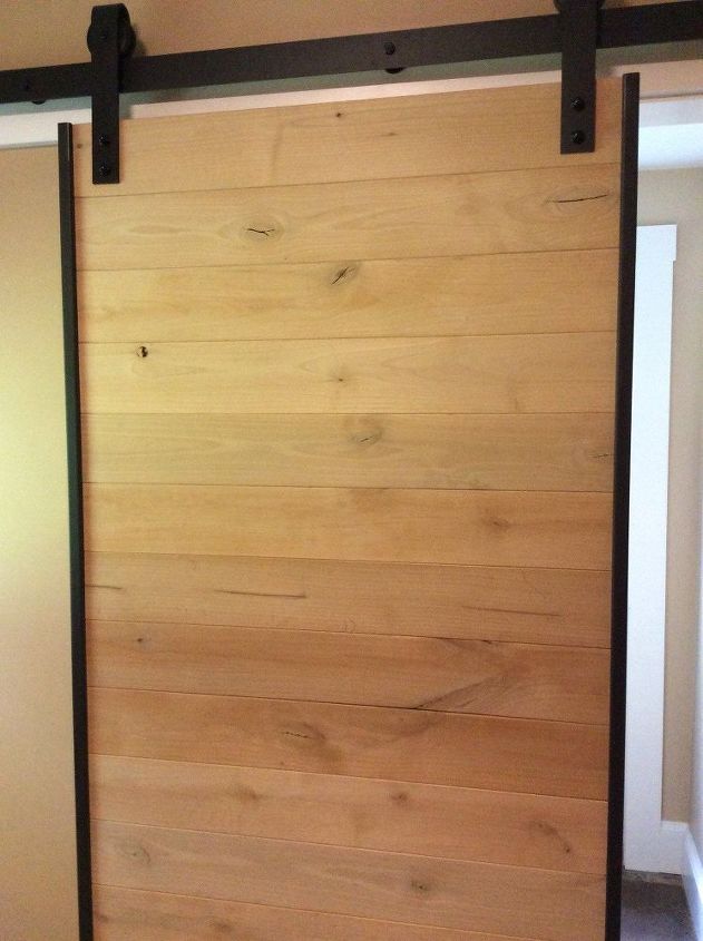 what can we do the barn door we made for our bathroom has warped