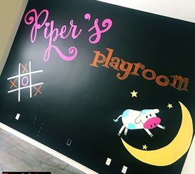 how to paint a faux chalk wall playroom mural