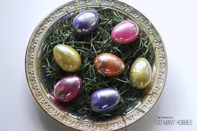 huevos de plstico a huevos de pascua de cristal
