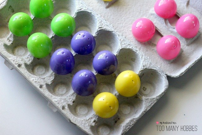 plastic eggs to looking glass easter eggs