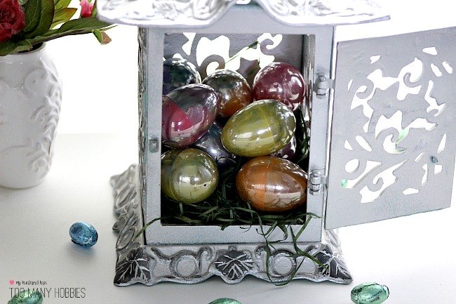 plastic eggs to looking glass easter eggs