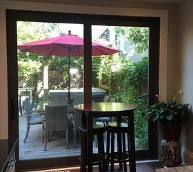 e new patio door and furniture before and after