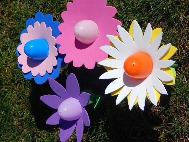 plastic easter egg flowers