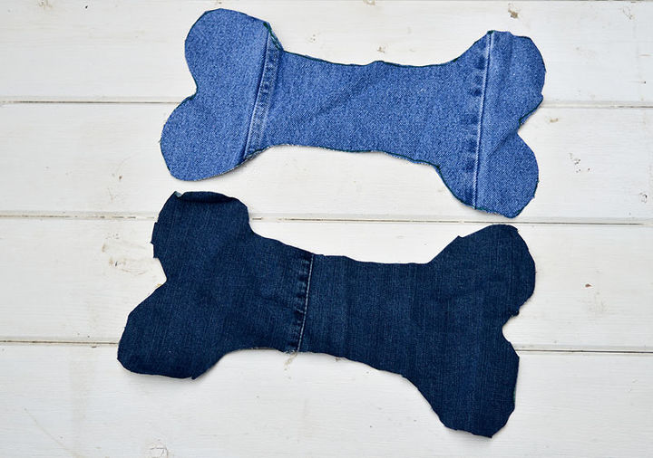 make some cute dog toys out of your old jeans