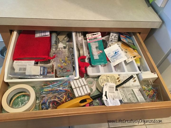 free custom junk drawer organization, Unorganized junk drawer