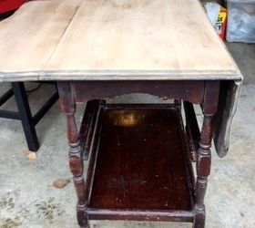 updating an antique drop leaf table into a bar or tea cart