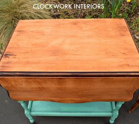 updating an antique drop leaf table into a bar or tea cart