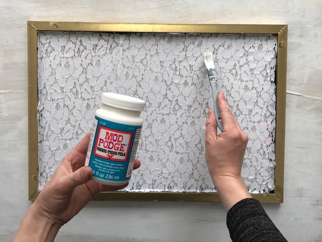 make a serving tray from a photo frame