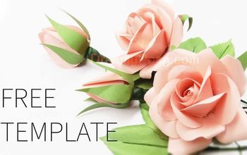 How to Make Easy Paper Rose, FREE Template