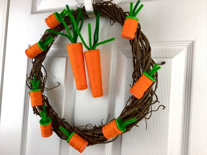 tutorial de la corona de zanahorias para la primavera