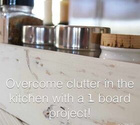 overcome clutter in the kitchen with a one board project