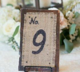 vintage rustic diy wedding decor, I made the table numbers for the reception