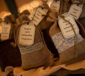 vintage rustic diy wedding decor, Wedding Favors filled with Coffee