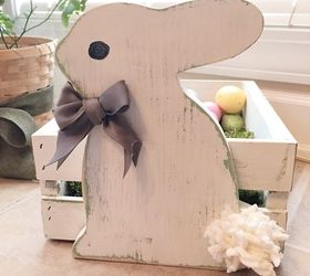 bunny crate easter decor