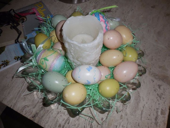 plastic eggs upcycled