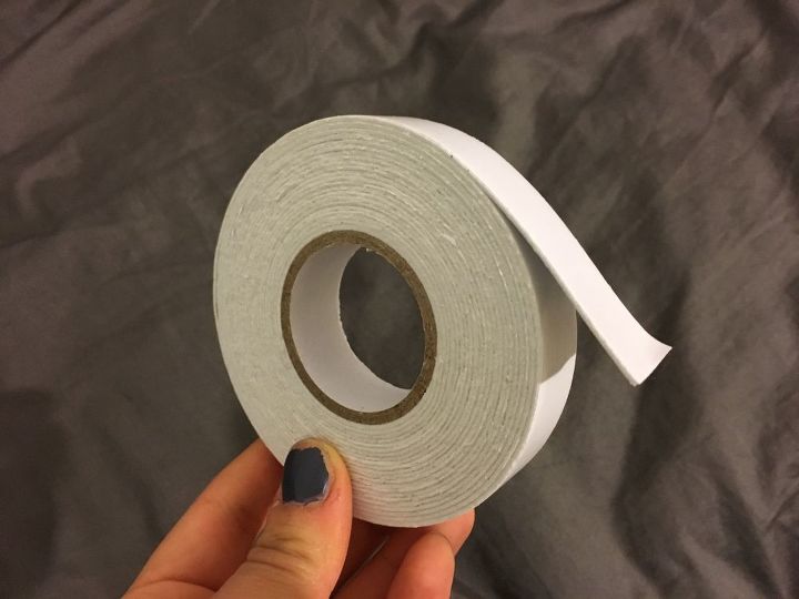 the easiest way to double sided tape from the wall? |