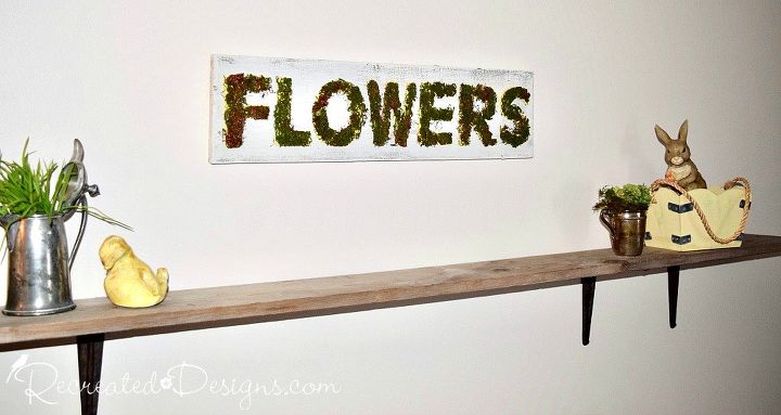 cartel de flores de primavera con musgo