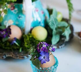 recycled egg centerpiece