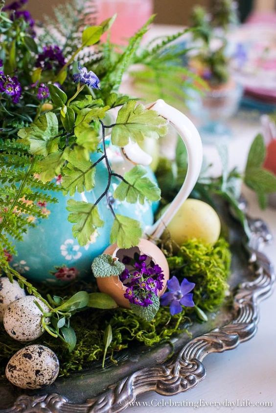 recycled egg centerpiece
