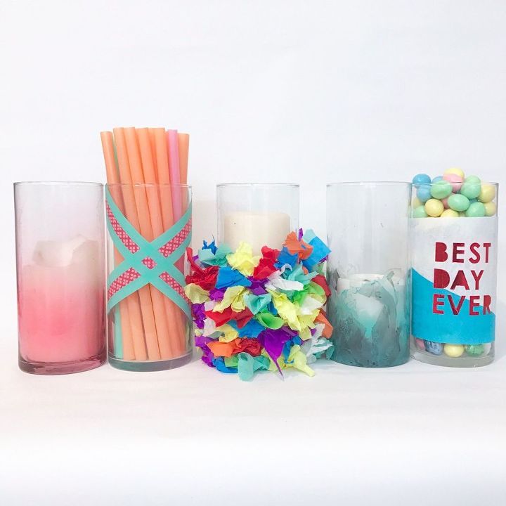 5 ways to decorate a dollar store vase