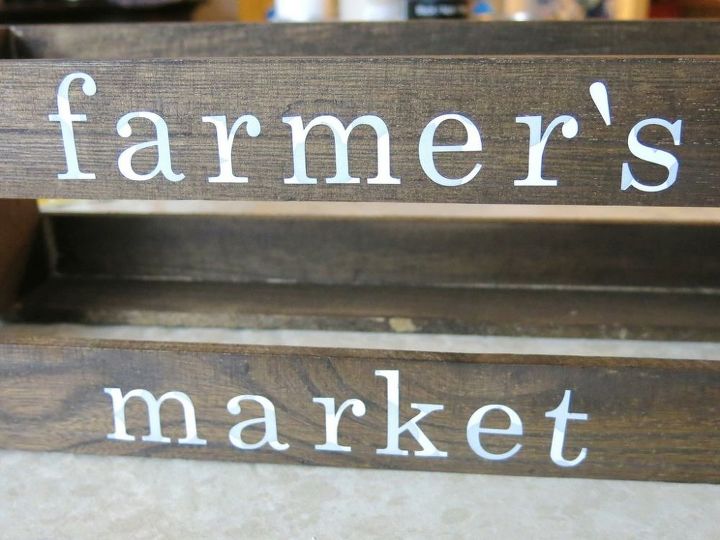centro de mesa en forma de caja de granja del farmer s market