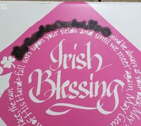 irish blessing stenciled table