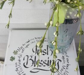 irish blessing stenciled table