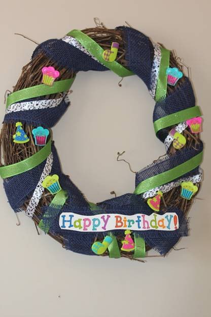 happy birthday wreath