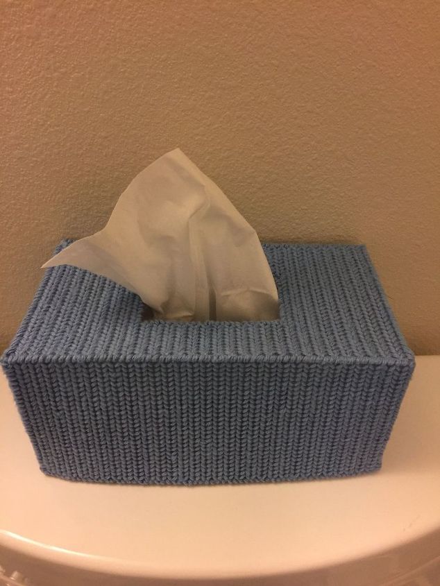tissue box cover, Finished tissue box cover