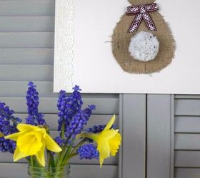 create an easy diy easter decor burlap hessian bunny sign